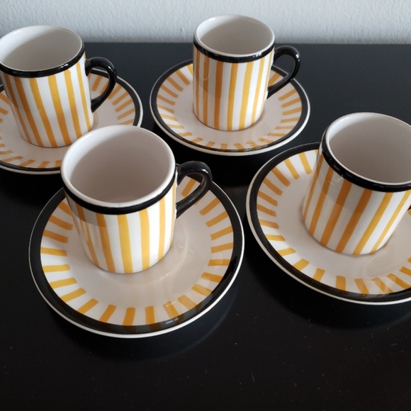 Bonwit Teller Made in Italy Espresso 4 cup saucers - Picture 2 of 8